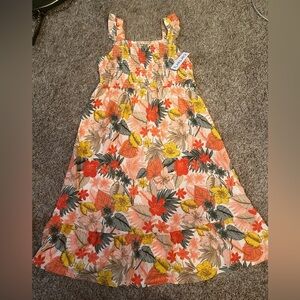 Carter's Floral Kids Dress with Yellow and Red Accents Size 12/12A NWT